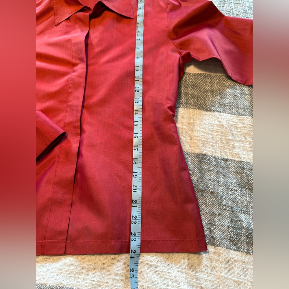 Vtg Express 100% Silk Button Up Shirt Sz 3/4 Red/Orange
Shiny Long Sleeve 90’s - Picture 6 of 11